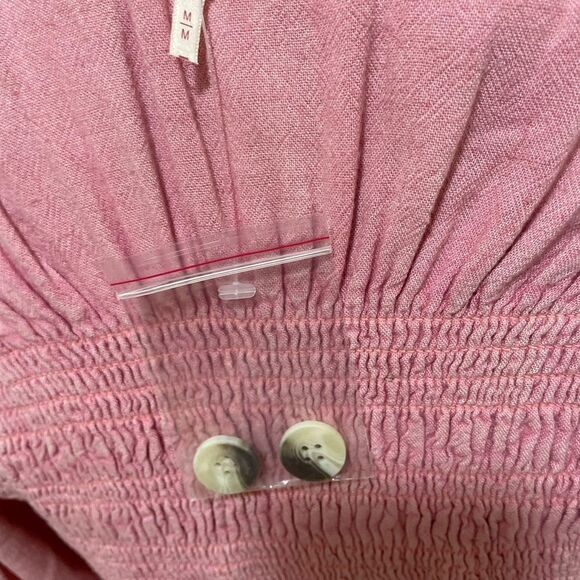 NWT Free People String Of Hearts Maxi Dress Smocked V Neck Buttondown
Size S - Picture 4 of 10